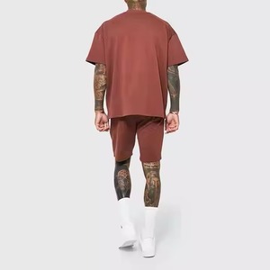 Custom Summer Streetwear Jogger <b>Suits</b> 100% Cotton Tracksuit for Men Screen Puff Print <b>T</b> <b>Shirt</b> and Shorts Set - Product Image 3