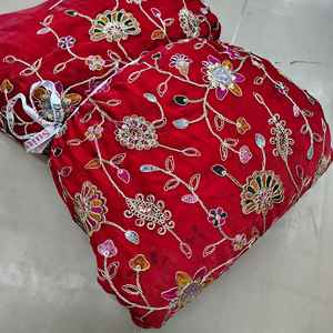 High Quality Jacquard <b>Sequin</b> Embroidered Georgette <b>Fabric</b> Luxury Dresses Gowns Wedding Decor Premium Embroidery Fashion Textile - Product Image 4