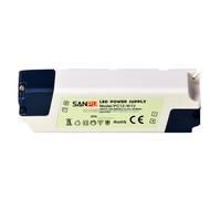 Controlador LED AC-DC de 15W, Carcasa de Plástico Impermeable a Prueba de Polvo, Tiras de Iluminación LED Flexibles de Color RGB