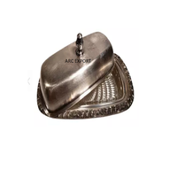 Nouveau plat à beurre décoratif de conception fantaisie en acier inoxydable plat à beurre en métal pour ustensiles de cuisine à la maison vaisselle plat à beurre