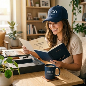 Premium Custom Employee Welcome Kit Corporate Swag Box Onboarding <strong>Gift</strong> Set With Notebook Mug Cap And Pen Custom Logo - Product Image 2