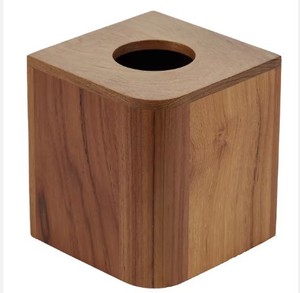 Vente chaude Floral Corner Design Boîte à mouchoirs en bambou Couverture carrée en bois avec matériau métallique pour une utilisation en cuisine à bas prix - Product Image 3
