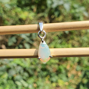 Wholesale Natural Classic 925 Sterling Silver Teardrop Ethiopian Opal Prong Set <b>Fine</b> <b>Pendants</b> <b>Charms</b> Gold Plated Wedding - Product Image 3