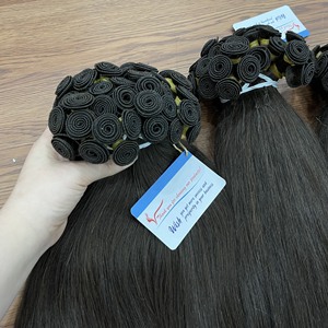 Prix de gros trame naturelle droite liée à la main vierge 100% Vietnam extensions de cheveux humains Remy Hair - Product Image 5