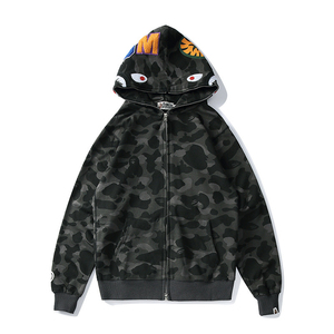 Sweats à capuche grande taille pour hommes automne et hiver 100% coton Full Zip Up Sweats à capuche tricotés personnalisés brodés Hoodies & sweat-shirts - Product Image 3