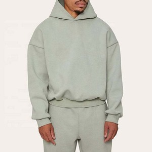 Fabricantes al por mayor French Terry Hoodies algodón grueso peso pesado personalizado hombres sudaderas con capucha conjunto - Product Image 1