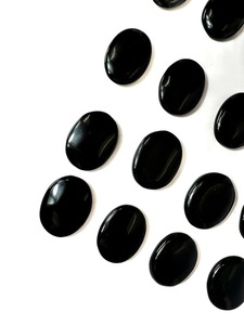 Piedra de pulgar de obsidiana negra Natural de alta calidad, piedra tallada de Reiki, piedra de preocupación, piedra preciosa de ágata semipreciosa para masaje metafísico - Product Image 3