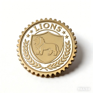 Insignia Conmemorativa Personalizada de Aleación de Zinc con Esmalte Duro y Diseño Moderno para Eventos del Club Lions, Venta al Por Mayor - Product Image 2