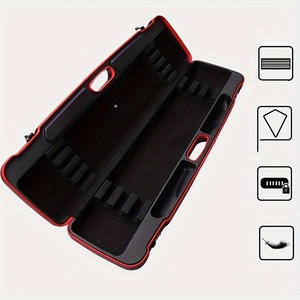 Coffret de queue de billard CUPPA de haute qualité 3B4S, grande capacité, boîte à queue en ABS à double compartiment, noir, vente directe d'usine - Product Image 3