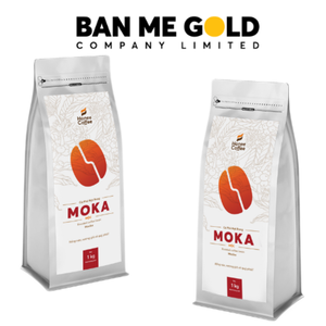 Granos de café tostados MOKA del producto superior en embalaje de bolsa de 1Kg de la marca de café HONEE Vietnam Healthy MOCHA Coffee Beans - Product Image 4