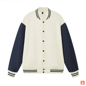Top Trending Men's High Street Style Varsity Jacket Stand Canvas Sleeves Custom Embroidered Logo Season Accessory Wholesale - Product Image 1