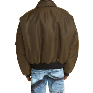 Blousons aviateur du meilleur fabricant tendance pour hommes avec logo personnalisé en toile à prix d'usine - Product Image 3