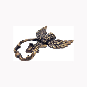 Antique Owl Door Knocker | Vintage Metal Entry Handle | Decorative <b>Rustic</b> Home Accent | Farmhouse Wall Door Hardware Decor - Product Image 2