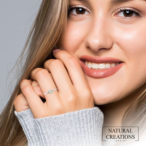 925 Sterling Silver Stackable <b>Ring</b> Prong Setting <b>Pearl</b> Gemstone Pear Round & Oval Shape Trendy Fashionable Unisex - Product Image 2