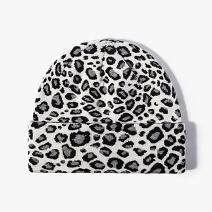 2023 automne hiver luxe Jacquard tricot motif léopard manchette bonnet chapeau pour femmes et filles haute qualité concepteur chapeau - Product Image 2