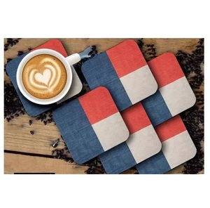 Sous-verres modernes de style occidental à double abat-jour pour thé, café et vin – Tapis de table de haute qualité pour la maison, la vaisselle et les boissons - Product Image 3