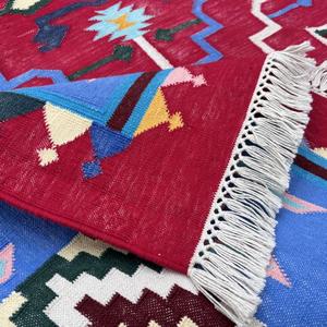 Alfombras de área de algodón de tejido plano modernas hechas a mano interiores escandinavos Color sólido 014 colección Color personalizado antideslizante lavable - Product Image 6