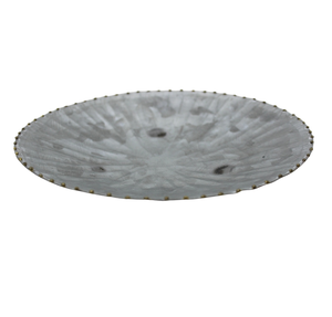 Bol à salade et fruits rond de luxe moderne nouveau style de fer et métal gris patine personnalisé pour la cuisine et les serveurs pour les mariages - Product Image 4