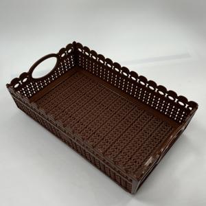 Plateau organisateur rectangulaire compact avec poignées durables pratique pour la cuisine fabriqué à partir de PP écologique - Product Image 1