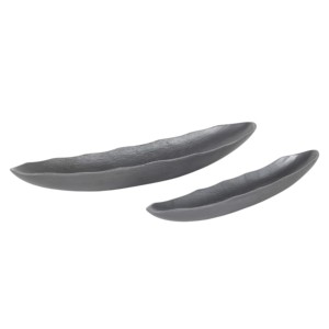จานและถาดสำหรับเสิร์ฟอาหารจานอะลูมิเนียมทรงรีชุบนิกเกิลทันสมัย - Product Image 1