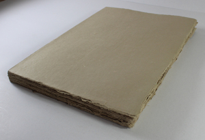 Carnet en papier de coton fait main, 84 feuilles/168 pages, bords festonnés, recyclé, format compact - Product Image 2