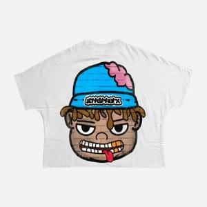 T-shirt sans couture à épaules tombantes surdimensionnées Style Hip Hop Boxy Fit T-shirt court pour hommes et femmes Urban Wear - Product Image 1