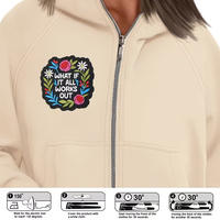 Badge brodé personnalisé avec citation positive, patch brodé thermocollant adapté aux chapeaux, sacs, sacs à dos, vestes, uniformes, patch DIY