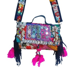 Bolso de mano bordado Vintage de lujo hecho a mano indio, bolso de algodón Banjara para mujer, bolso de hombro con estilo de moda para compras nocturnas - Product Image 3