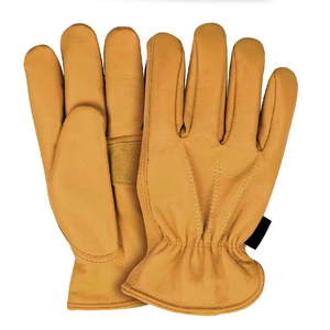 Gants d'hiver en cuir pour homme en véritable peau de mouton, doublure entièrement en polaire, longs et élégants - Product Image 3