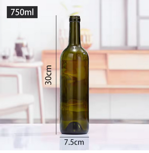 Botella de Vidrio Esmerilado de 750 ml, Forma Cilíndrica, con Tapón de Corcho, para Vino, Whisky, Tequila, Brandy, Suministro al por Mayor - Product Image 4
