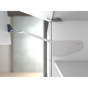 Système de couvercle à double levage mécanique multi-mécanismes Swivels Power C1, poignée de 195 mm de longueur, blanc - Product Image 1