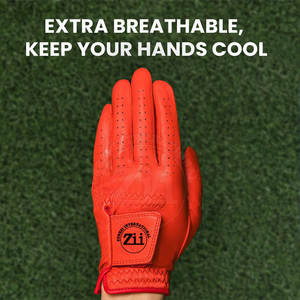 Gants de golf en cuir ajustables pour sports de plein air, protection UV, respirants, légers, logo personnalisé, haute qualité - Product Image 2
