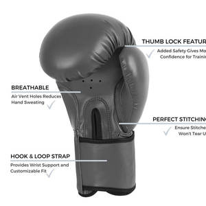 Nouveaux gants de boxe en cuir PU de haute qualité Concevez vos propres gants de boxe Muay Thai Fight Workout USA - Product Image 3