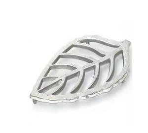 Modern <b>Silver</b> Leaf Trivet & <b>Placemats</b> New Heat Resistant Aluminium Decorative Table <b>Coasters</b> India-made Metal Pad - Product Image 1