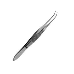 Pinzas Dentales de Algodón Reutilizables Manuales de Acero Inoxidable de Primera Calidad con Puntas Curvas y Dentadas - Product Image 1