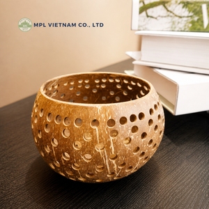 Bol rond en coquille de noix de coco fait main, écologique, décoration intérieure, utilisation domestique - Product Image 4
