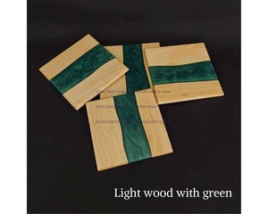 Best Style Acacia Wood Tea Free Coasters Simple Resin Cup Star Craft for Wine Bar Hotel Use <b>Epoxy</b> Resin Coaster Mats & Pads - Product Image 5