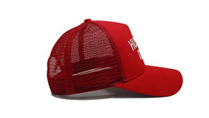Gorra clásica personalizada con logotipo bordado, gorra de camionero de malla roja, moda elegante y cómoda para adultos, hecha en Injae Vina Factory - Product Image 3