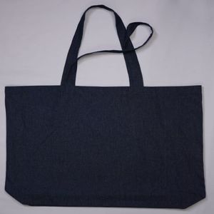 Bolso grande de algodón 100% ecológico para mujer, bolso de hombro plegable reutilizable para compras, logotipo impreso personalizado con letras a granel - Product Image 1