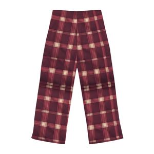 Women's Casual Mid-Waist Skinny Fit <b>Fleece</b> <b>Pajama</b> Pants Breathable Polyester/Cotton Blend Button Drawstring Closure Custom - Product Image 1