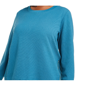 Felpa con Cappuccio Ideology da Donna Taglia XX-Large Blu Scuro con Zip Laterale in Tessuto Terry Lavorato a Maglia per la Stagione Autunnale - Product Image 2