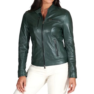 Chaqueta de cuero de motorista de peso pesado Premium Diseño de doble cremallera con cuello elegante Relleno de algodón teñido para distribución de importación - Product Image 3
