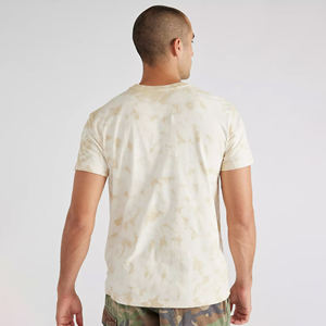 Venta al por mayor Tie Dye cuello redondo logotipo personalizado gráficos IMPRESIÓN hombres Camiseta 100% algodón transpirable Casual moda Streetwear camisetas - Product Image 2