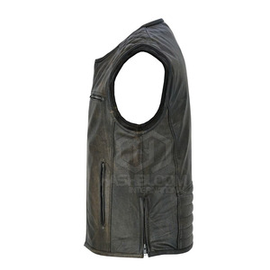 Gilet d'hiver pour homme en cuir de haute qualité, respirant, à séchage rapide, chaud, décontracté, avec logo personnalisé, col en V, couleurs personnalisables - Product Image 2