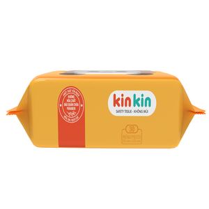 ผ้าเปียกเช็ดทำความสะอาดผ้านอนวูฟเวน30ชิ้นจาก kinkin ทำจากเวียดนามสำหรับเด็ก - Product Image 6