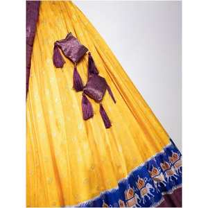 Magnifique Lehenga Choli en soie imprimé numérique jaune pour les spectacles de festival - Product Image 4