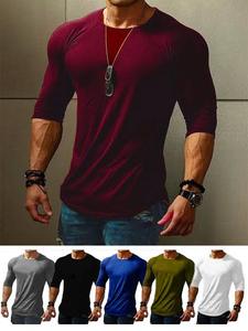Camisetas de manga corta con estampado en forma de U a la moda para hombre personalizadas 100% algodón de talla grande tejido de punto estilo informal - Product Image 2