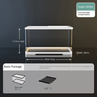 Couverture de réservoir à poissons en acrylique transparente de luxe de taille moyenne, écologique, ensemble de cinq pièces pour aquarium de bureau, utilisation en extérieur, plantation