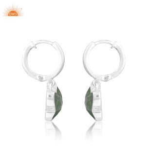 Dernière vente de boucle d'oreille en argent sterling naturel vert fraise Quartz pierres précieuses pour femmes fabricant de bijoux personnalisés - Product Image 4