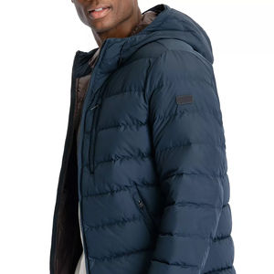 Chaquetas Acolchadas con Capucha y Cremallera de Lona Personalizadas al por Mayor para Hombre, Impermeables, Transpirables, Ecológicas, de Secado Rápido y Delgadas para Invierno - Product Image 4